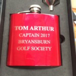 Hip flask golf print