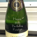 champagne bottle for 18th birthday