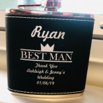 Best Man hip flask